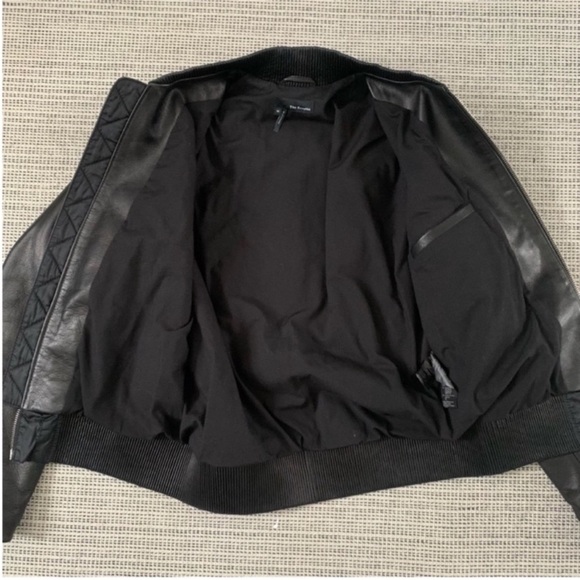 THE KOOPLES Double Zip Leather Arm Bomber Jacket Size Medium - Picture 6 of 16
